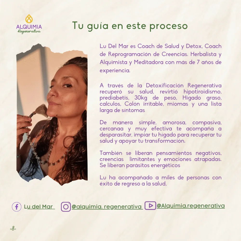 05/7 Detox Grupal 7 Días Desparasitación y Limpieza Hepática - Imagen 8