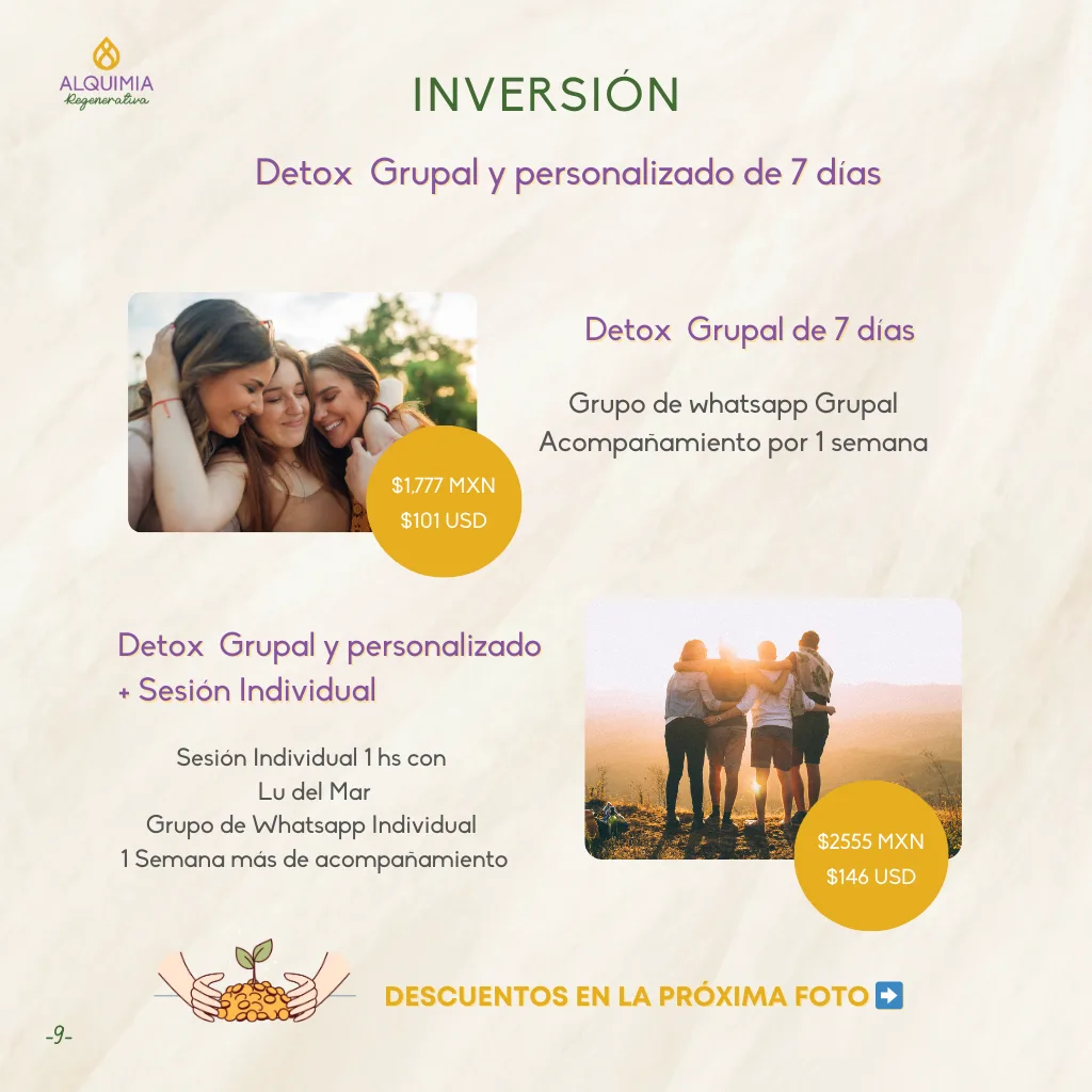 11/2 Detox Grupal 7 Días Desparasitación y Limpieza Hepática - Imagen 9