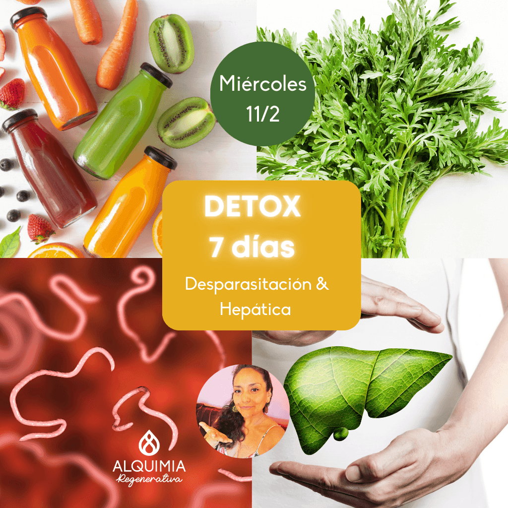 11/2 Detox Grupal 7 Días Desparasitación y Limpieza Hepática