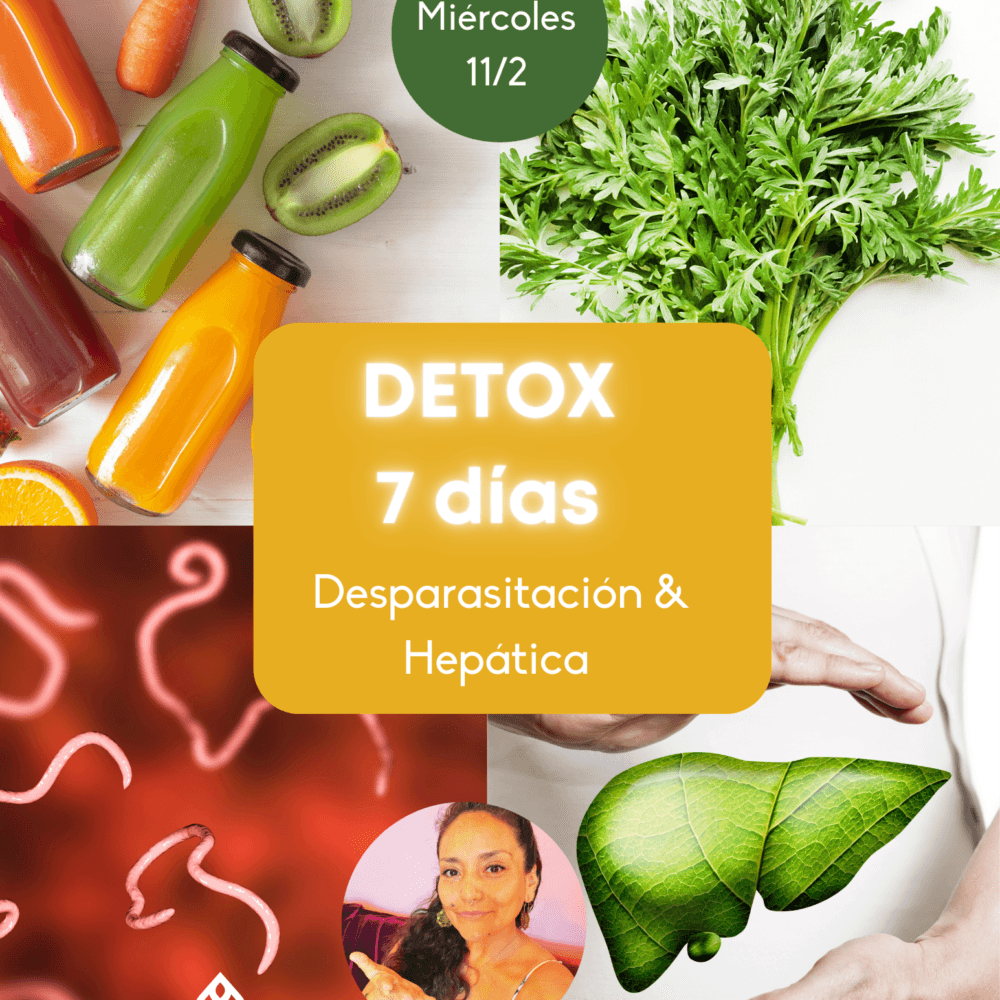 11/2 Detox Grupal 7 Días Desparasitación y Limpieza Hepática