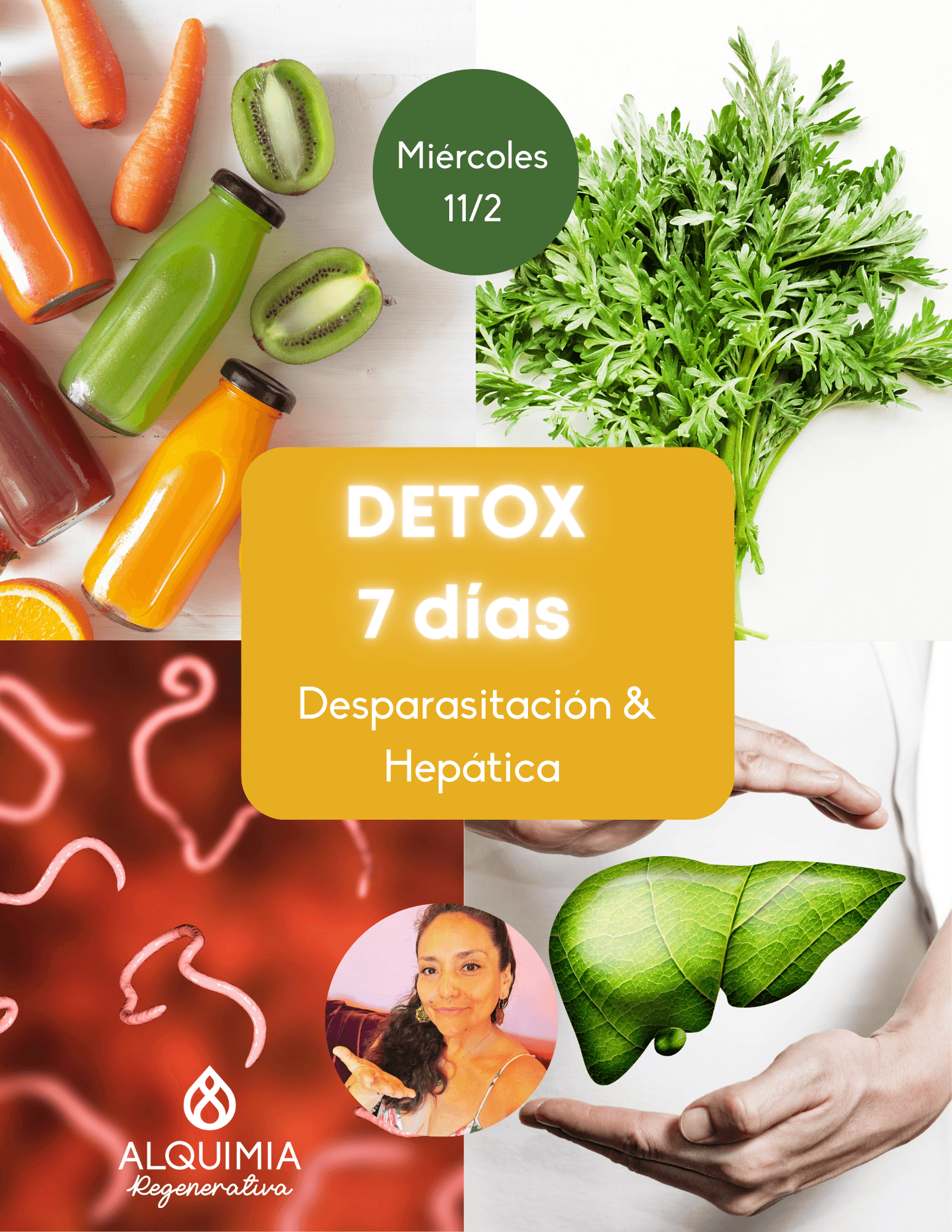 11/2 Detox Grupal 7 Días Desparasitación y Limpieza Hepática